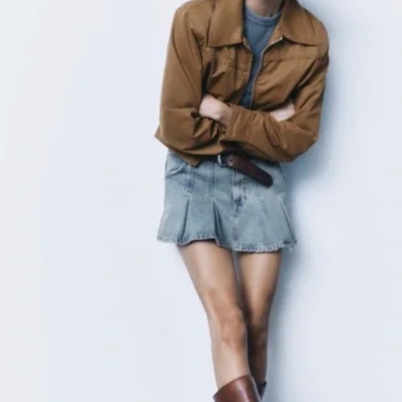 Zara waxed Cropped Jacket - Picture 5 of 11